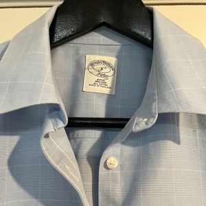 Brooks Brothers - 346 Long Sleeve Light Blue Window Pane Women's Button Up Sz6